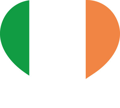 flag of ireland heartshaped