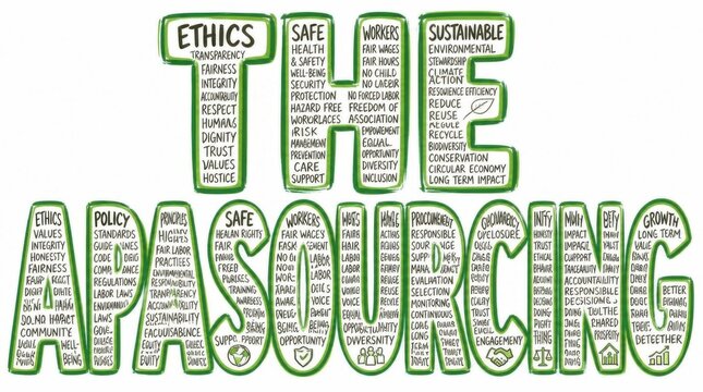 Ethical Leadership Concept Illustration with Word Cloud Theme