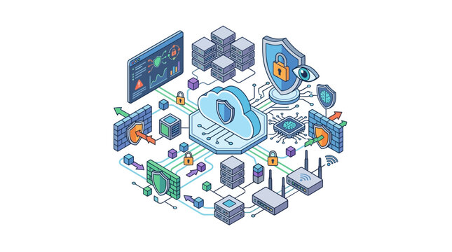 Isometric Data Security System with Server and Cloud Protection
