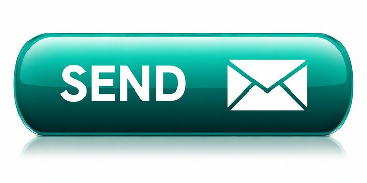 Modern green send button with envelope icon
