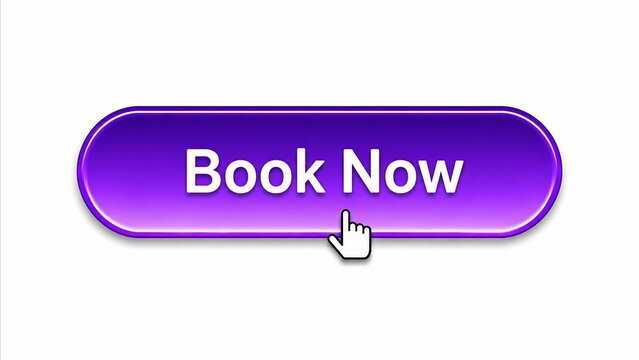 Purple book now call to action button with hand cursor