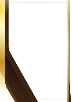 Professional beige gold polygonal shape Certificate Design with blank space