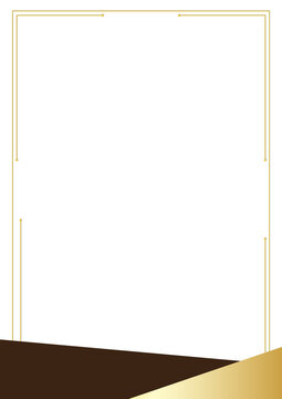 Certificate Background Design with elegant beige gold rectangular line and empty space