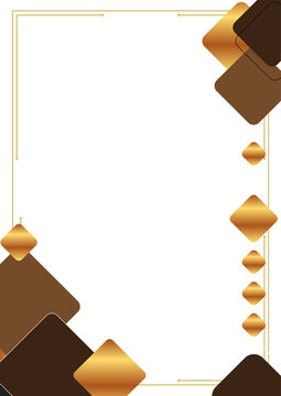 elegant beige gold polygonal Certificate Background Design with blank space