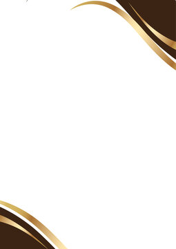Invitation Background Design with luxury beige gold curvy line and empty space