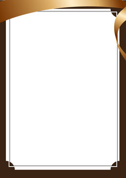 elegant beige gold flowing wave Certificate Background Design with empty space
