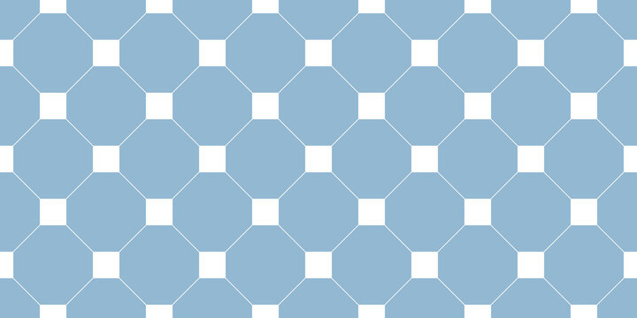 Blue Octagon Tile Seamless Geometric Pattern