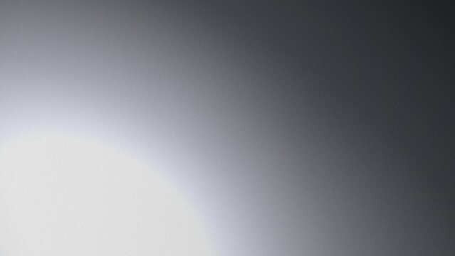 Minimalist monochrome radial gradient with soft white light and grainy texture for clean background use
