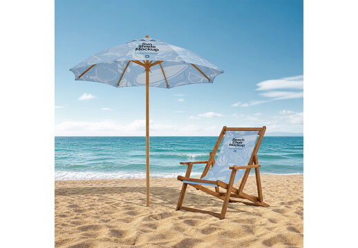 Beach Chair Mockup for Business Presentation and Commercial Design