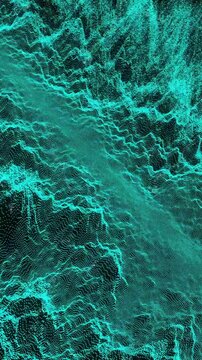 Animation of glowing light trails moving over black background