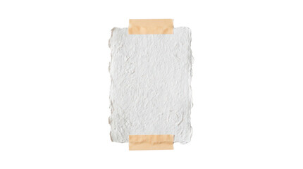 Obraz premium Torn paper note with tape background isolated on transparent background