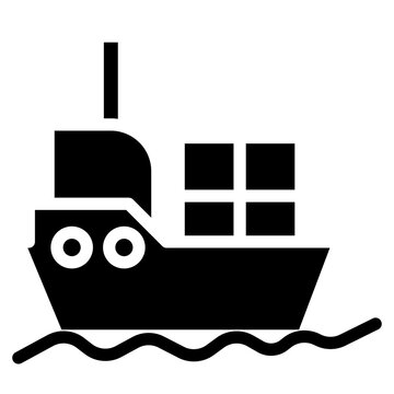 boat cargo simple icon
