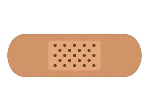 Adhesive bandage plaster icon flat vector illustration isolated on white background