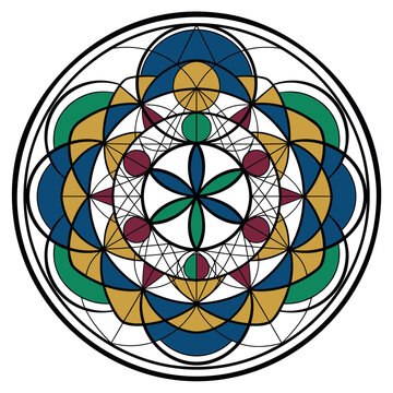 Sacred Geometry Flower of Life Mandala Symbol