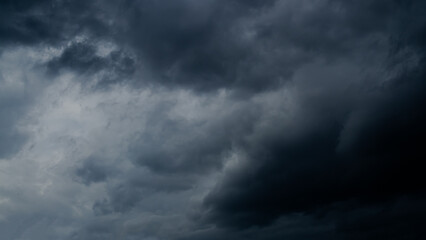 Fototapeta premium Cloud storm sky dark rain lightning thunder stormy typhoon nature light scene rainy atmosphere damage effect carbon dioxide dust air pollution 2.5 Pm, texture nature windstorm weather skyscape