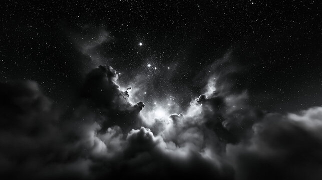 Deep Space Nebula and Celestial Starry Sky Background