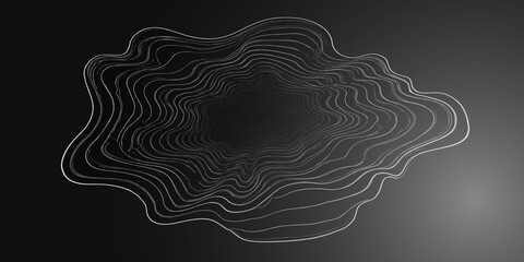Dark modern topographic map contour line texture with topography abstract geography cartography...