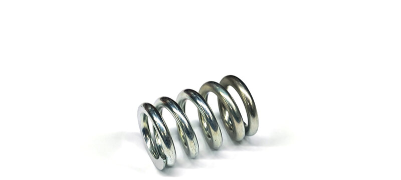 A spring is a device made of metal coiled into a loop. It has the property of being elastic and returning to its original shape when a force is applied.