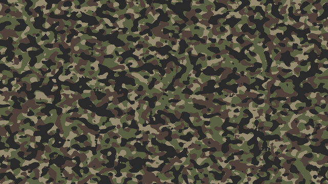 Green brown black military camouflage pattern seamless textured design