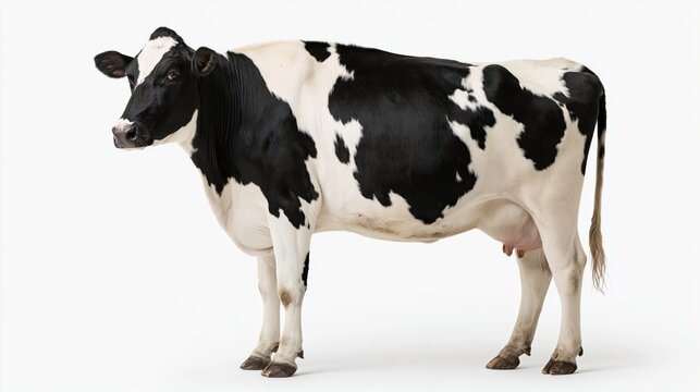 The Holstein Cow in Studio: Striking Black and White Dairy Portrait