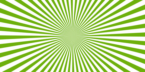 Obraz premium Concentric radiating lines of bright green and white create a dynamic, energetic burst emanating from the center, suggesting motion or a spotlight.