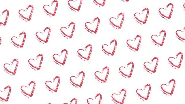 Love heart seamless pattern looping animation