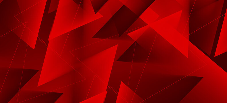 Abstract red geometric background with modern gradient shapes. Vector illustration