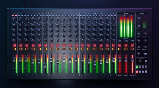 Overhead Sound Mixing Console