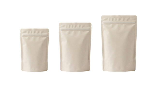 Blank stand up pouch mockup isolated PNG with Transparent Background