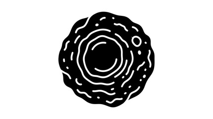 Obraz premium Abstract biological cell nucleus or textured circle