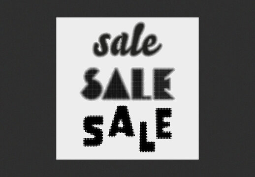 Halftone Sale Typography Set