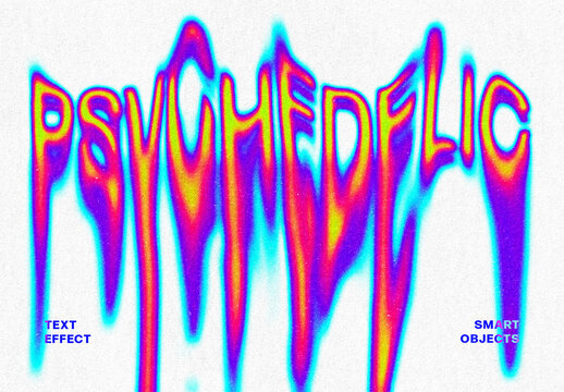 Psychedelic Text Effect For Poster And Branding Design