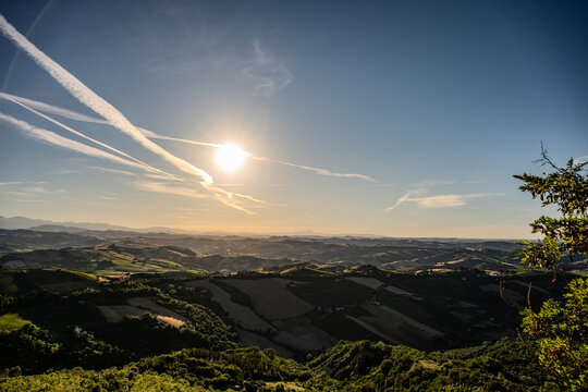 Marche. Spectacular landscape of the Marche hills.