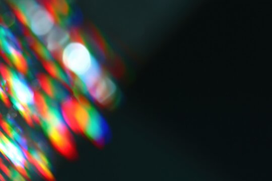 The Colorful Bokeh Lights Creating a Kaleidoscopic Nighttime Abstract Texture
