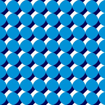 Seamless pattern with geometric motifs in three colors