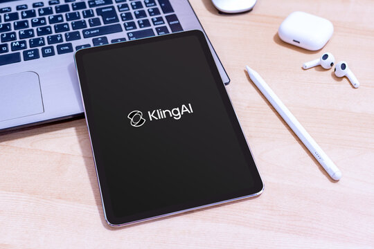 Beer Sheva, Israel. August 26, 2025: Kling AI app logo on an Apple iPad screen.
