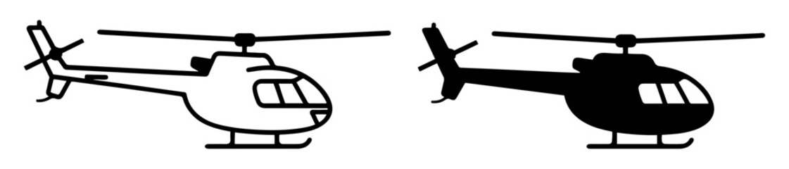 Fototapeta premium helicopter aircraft aviation vector icon