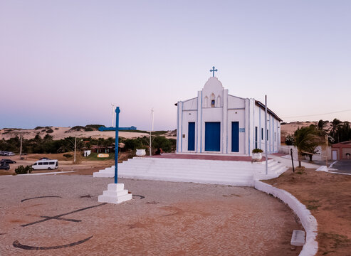White Chapel at Sunset in Canoa Quebrada, Cear&aacute;, Brazil