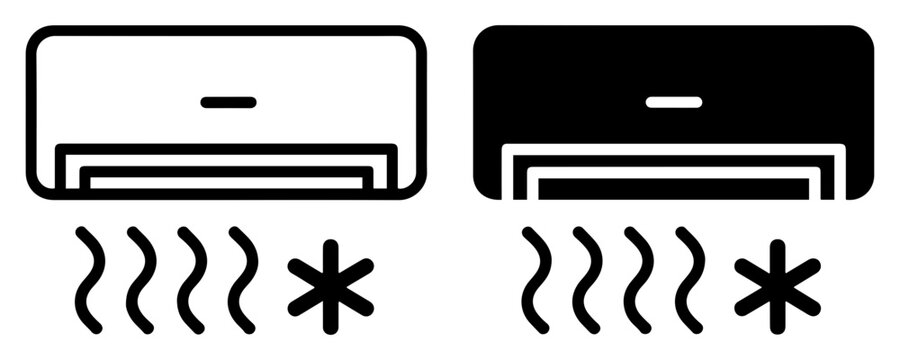 air conditioner heating cooling icon