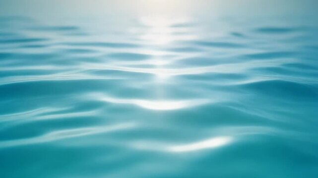 Abstract close-up of translucent pale blue glass-like surface with gentle ripples slowly spr, abstract background animation