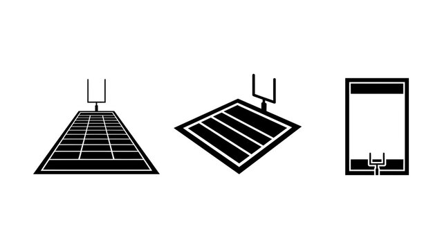 Three Different Types Of Solar Panel Designs With Mounting Structures