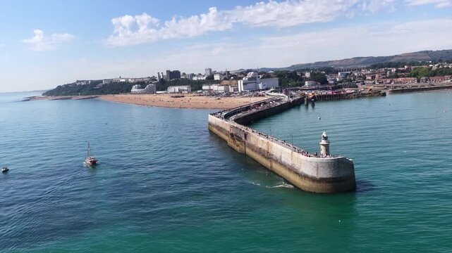 Folkestone Sea Wall 4K
