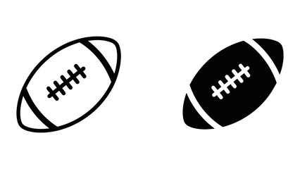 Fototapeta premium American football ball vector icon for sports and athletic competition graphics