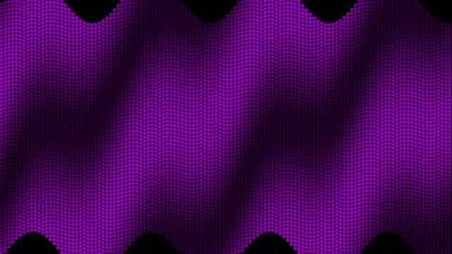 Wavy purple grid pattern animation with dark background and lighting