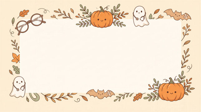 Halloween 2026 pediatric medical and vision care autumn frame
