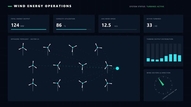 Wind Energy Operations Dashboard Interface