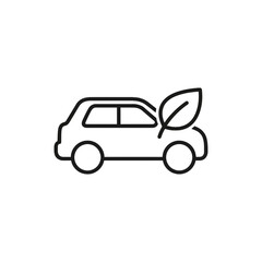 Fototapeta premium Eco Friendly Car Line Icon
