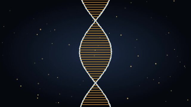 Animated DNA Helix with Particles