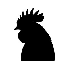 Rooster Head Silhouette Vector © SAMIA