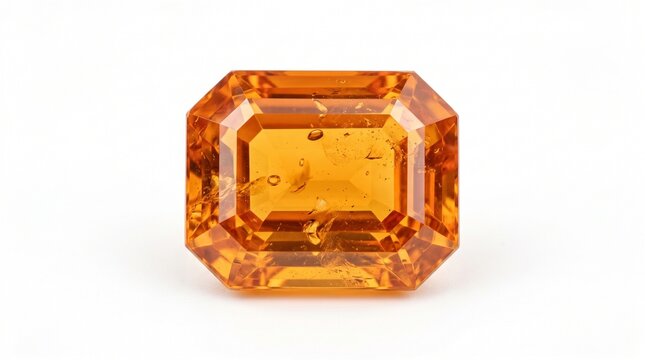 jewelry loose stone faceted rectangular cut emerald cut yellow golden honey citrine topaz quartz natural inclusions organic fossilized bead pendant ring earring necklace bracelet